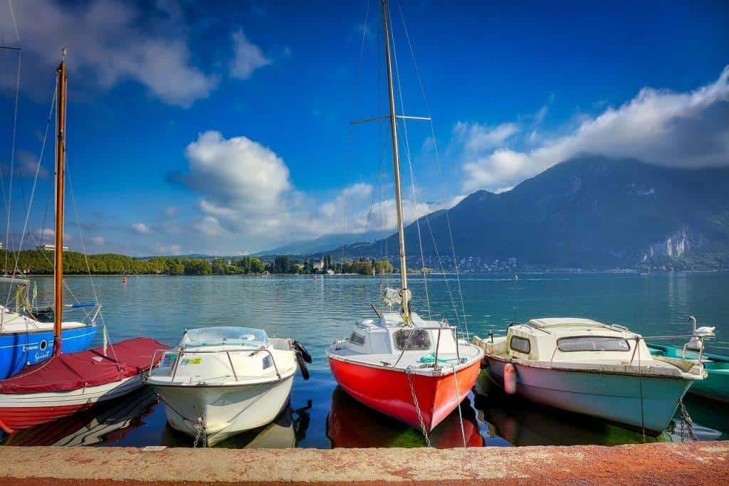 Sevrier is a great spot on Lake Annecy to go out on a boat