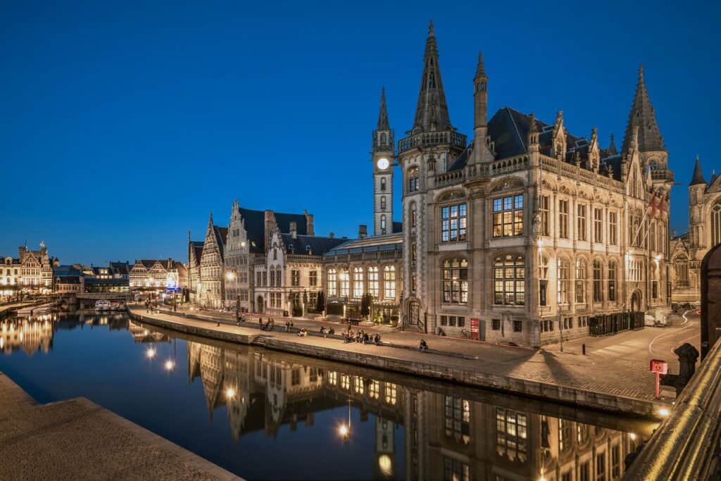 Ghent's stunning architecture along the canals