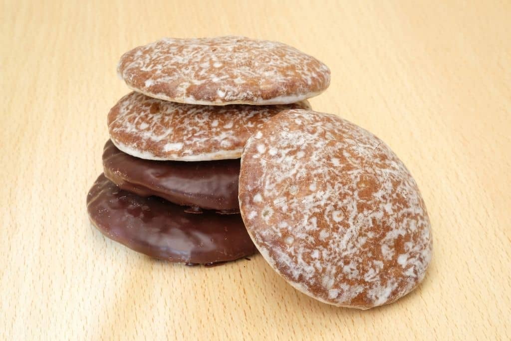 Pile of German gingerbread known as Lebkuchen
