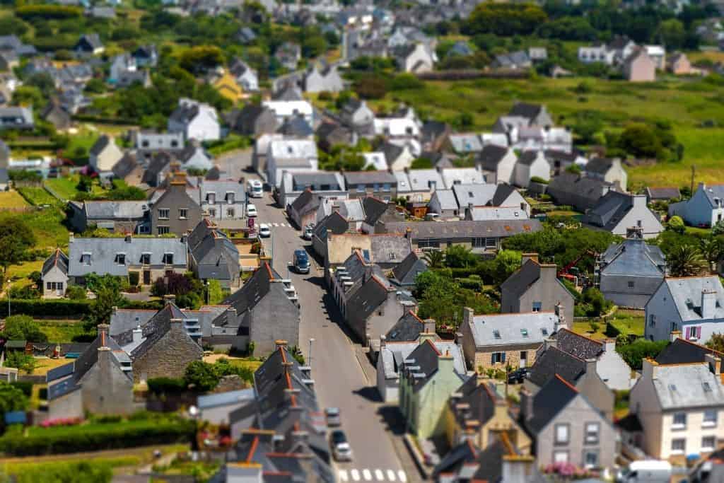 Miniature display of a town