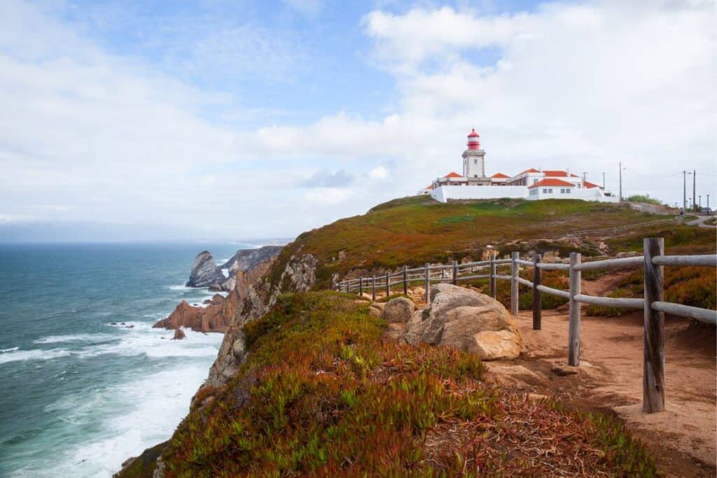 Large Portuguese lighthouse on the west coast of Portugal