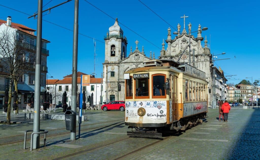 Local tram in Lisbon, Portugal