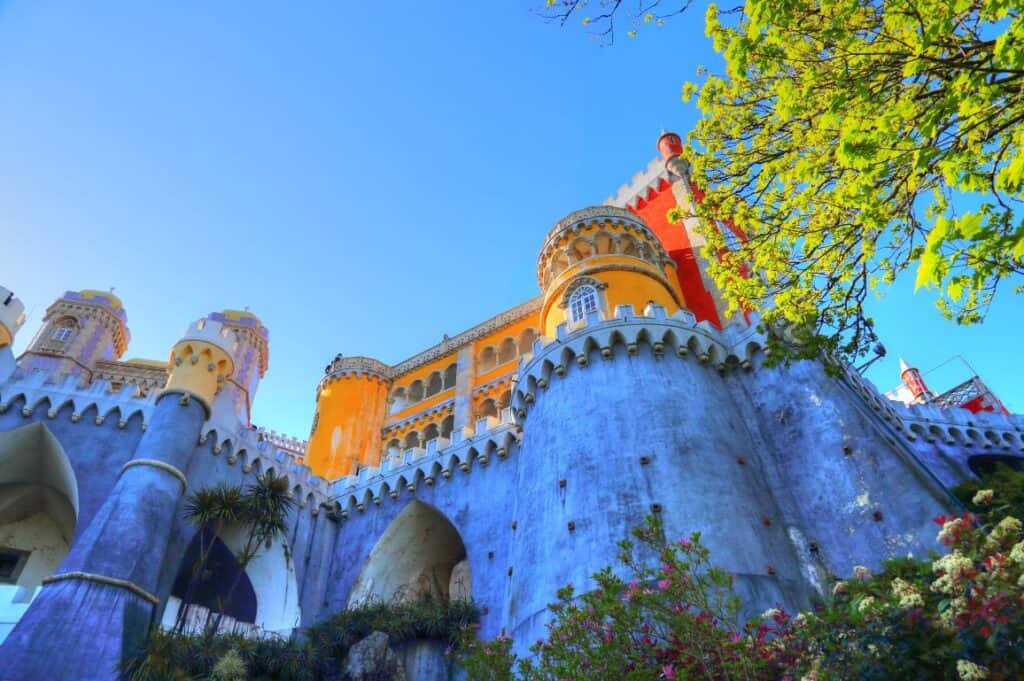 Side of the Pena Palace in Sintra, Portugal