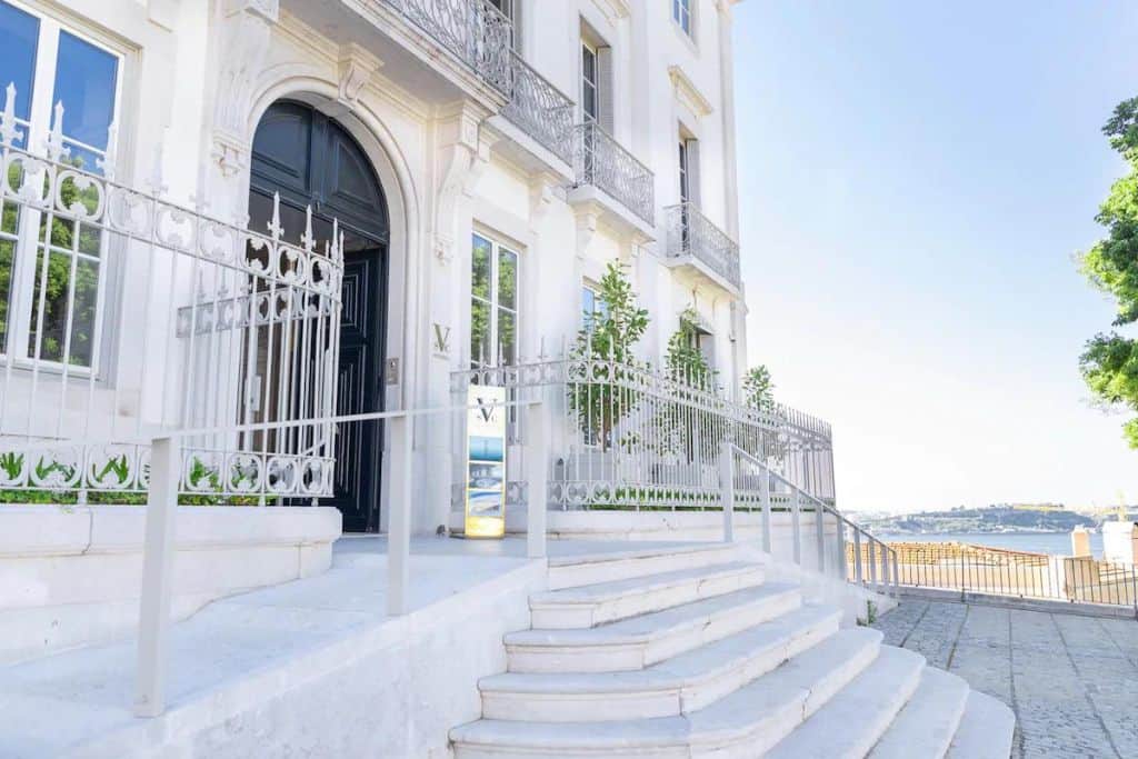 Front steps of the Verride Palácio Santa Catarina in Lisbon