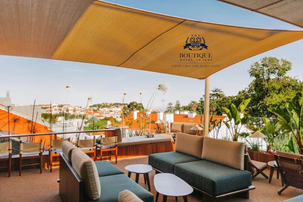 Rooftop lounge at the Vintage Hotel & Spa in Lisbon