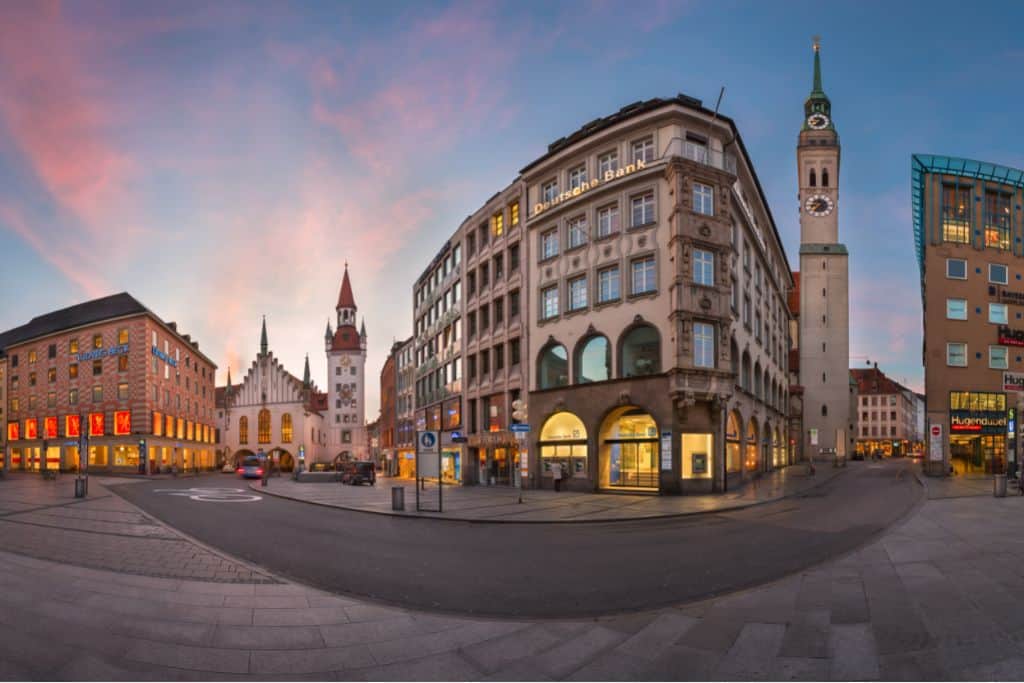 City of Glockenbach, Germany at night