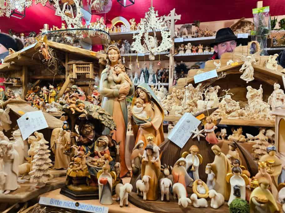 Glass nativity scene