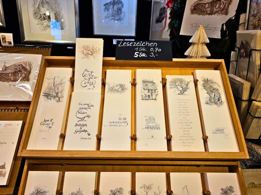 Display of decorative bookmarks