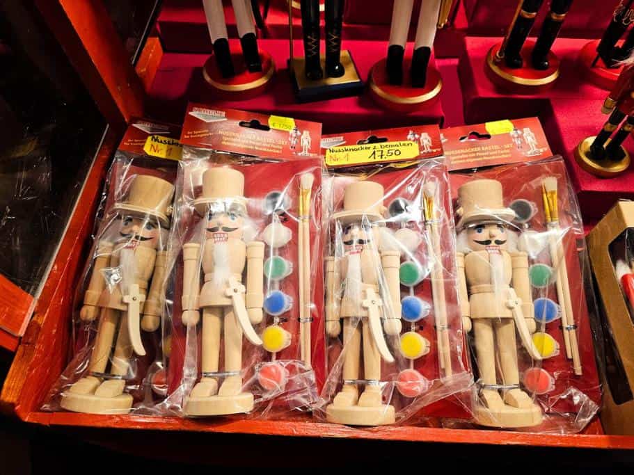 display of paint-your-own nutcrackers