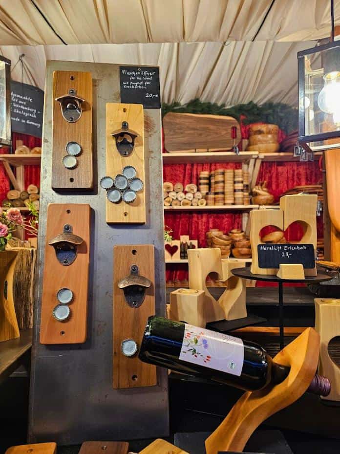 Wooden wall bottle openers and wine holder