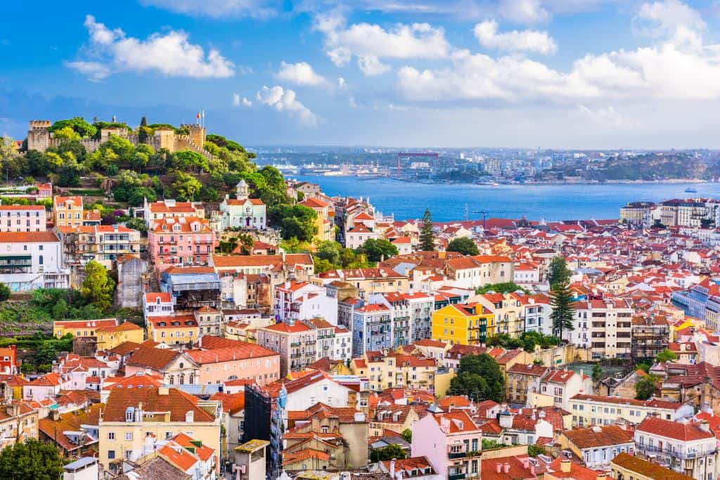 Terracotta rooftops of Lisbon, Portugal