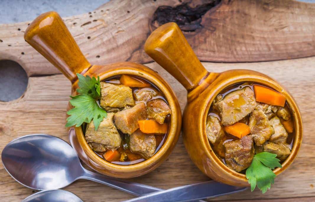 2 bowls of Irish beef stew
