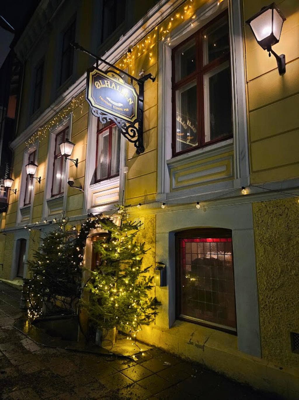 Entrance to Ølhallen brewpub in Tromso, Norway